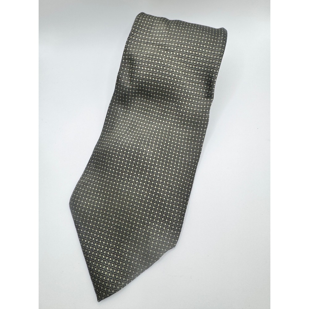 Umberto Bossi Roma Milano All‎ Silk Necktie Geometric Pattern Men's Fashion